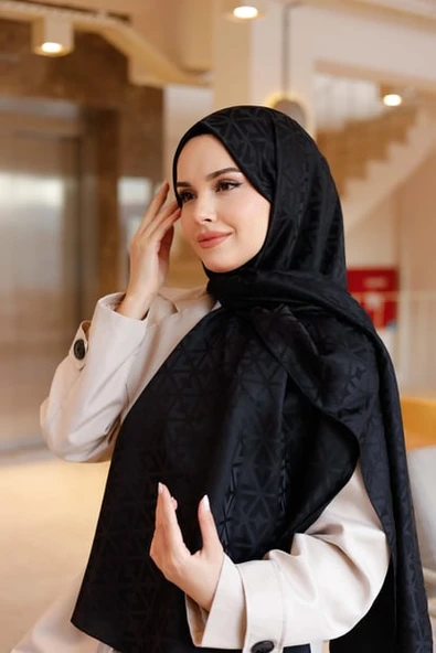 İpeksi Jakar Deluxe Şal Siyah ürün görseli 1