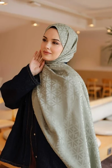 İpeksi Jakar Deluxe Şal Soft Yeşil - Resim 4