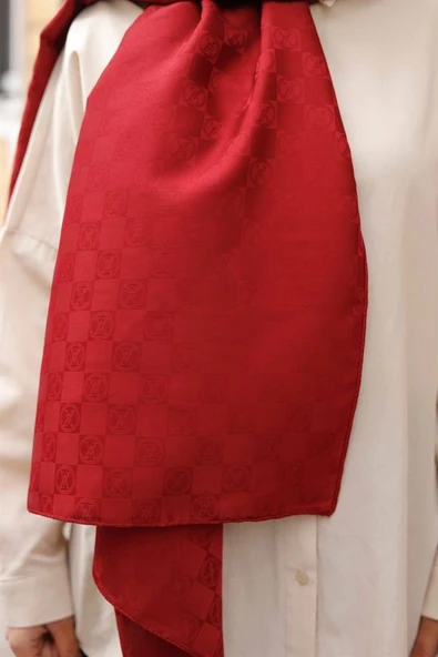 Dama Desen Şal Bordo ürün görseli 1