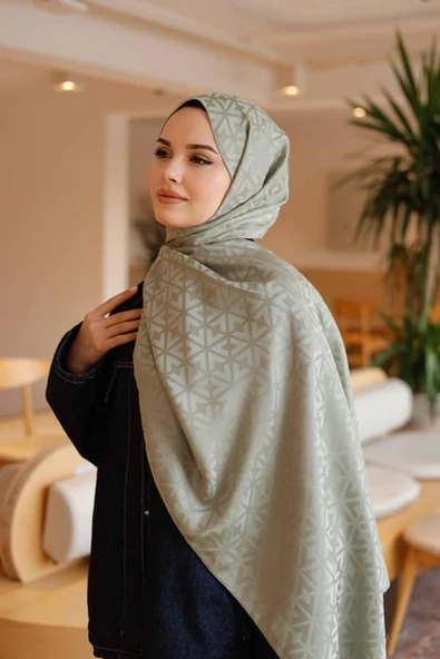 İpeksi Jakar Deluxe Şal Soft Yeşil - Resim 2