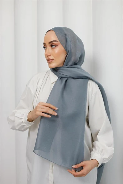 Abiye Şal Antrasit - Resim 3