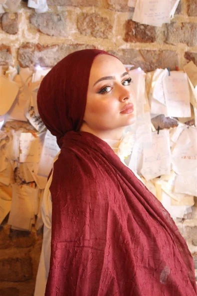 Bambu Kraş Şal Bordo 156 ürün görseli 1