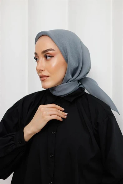 Abiye Eşarp Antrasit - Resim 3