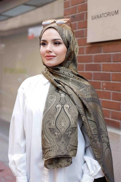 Etro Desen Premium Şal Haki ürün görseli 1