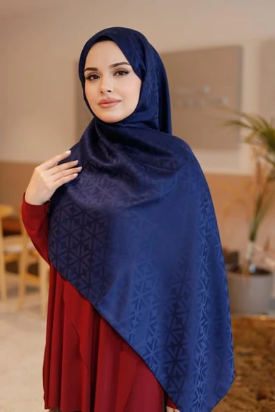 İpeksi Jakar Deluxe Şal Gece Mavi ürün görseli 1