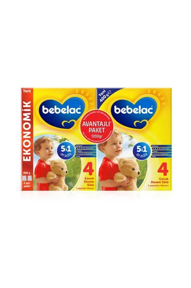 Bebelac 4 Çocuk Devam Sütü 800+400G ürün görseli 1