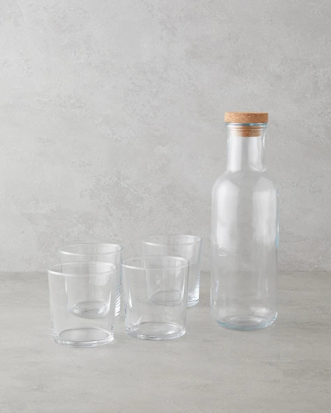 English Home Selly Cam 5 Parça Su Takımı 1000 ml + 380 ml Şeffaf ürün görseli 1