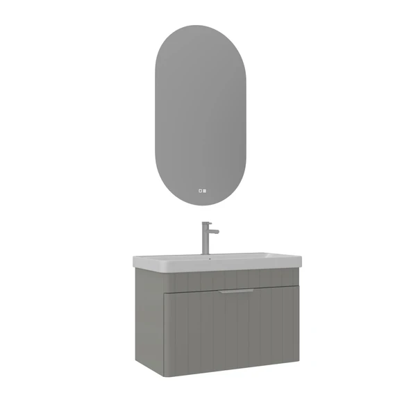 Orka Procida 80 cm Mat Kaşmir Banyo Dolabı Takımı ürün görseli 1