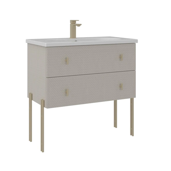 Orka Milazzo 80 cm Callisto Ayaklı Banyo Dolabı Alt Modül Lavabo ürün görseli 1