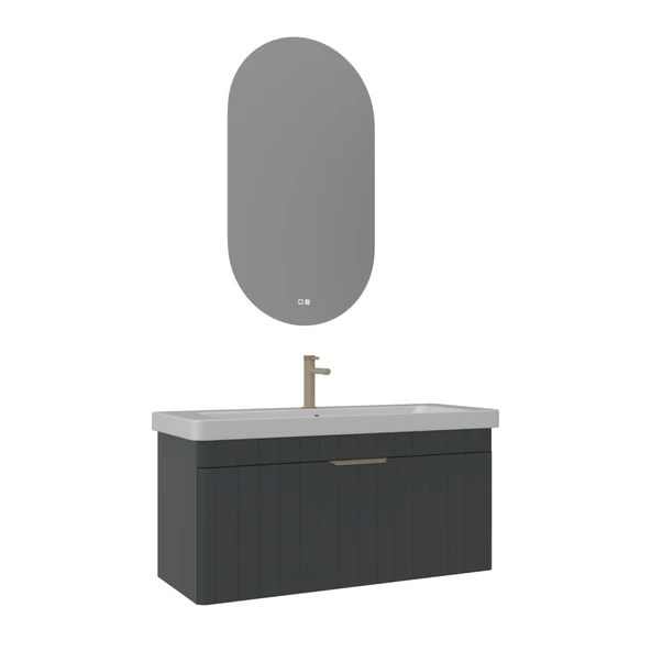 Orka Procida 105 cm Mat Antrasit Banyo Dolabı Takımı ürün görseli 1