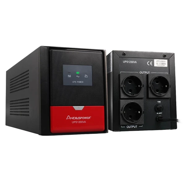 Andespower UPS1200VA 1200VA 12V7.5AHx2 Ups Kesintisiz Güç Kaynağı Line İnteraktif ürün görseli 1