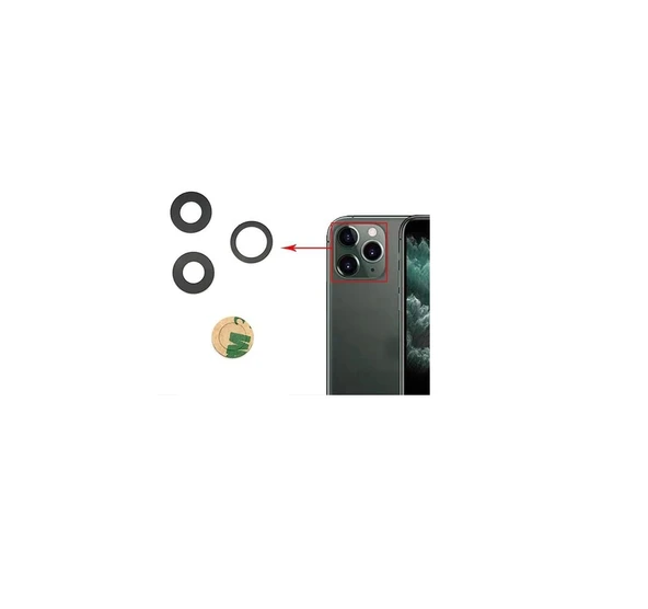 İphone 11 Pro - 11 Pro Max Kamera Camı Lens ürün görseli 1
