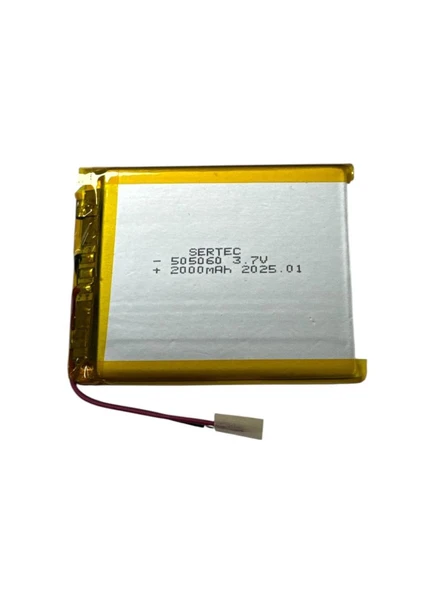 505060 3.7V 2000 mAh Li-Polymer Pil Devreli/1.5A ürün görseli 1