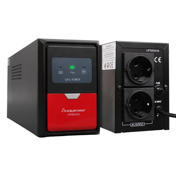 Andespower UPS650VA 650VA 12V7.5AH Ups Kesintisiz Güç Kaynağı Line İnteraktif ürün görseli 1