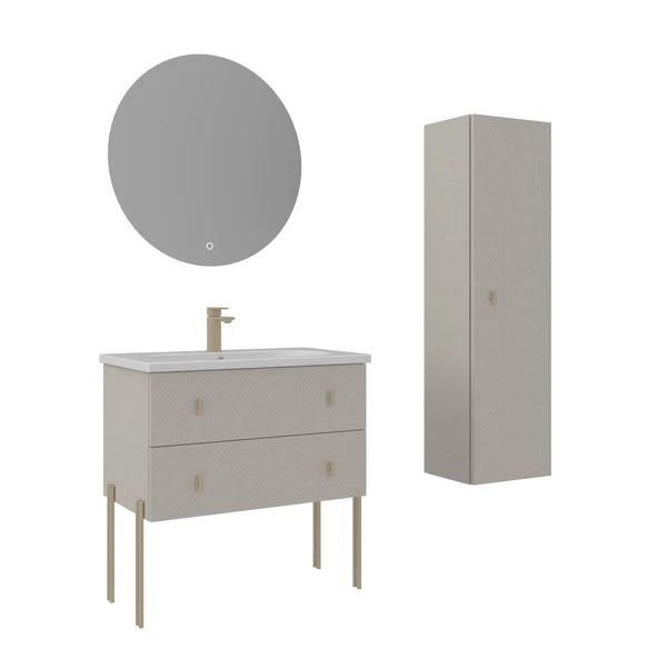 Orka Milazzo 80 cm Callisto Ayaklı Banyo Dolabı Takımı ve Boy Dolabı ürün görseli 1