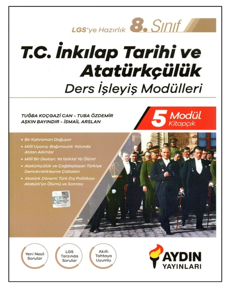 Aydın 8. Sınıf İnkılap Tarihi ve Atatürkçülük Ders İşleyiş Modulleri ürün görseli 1