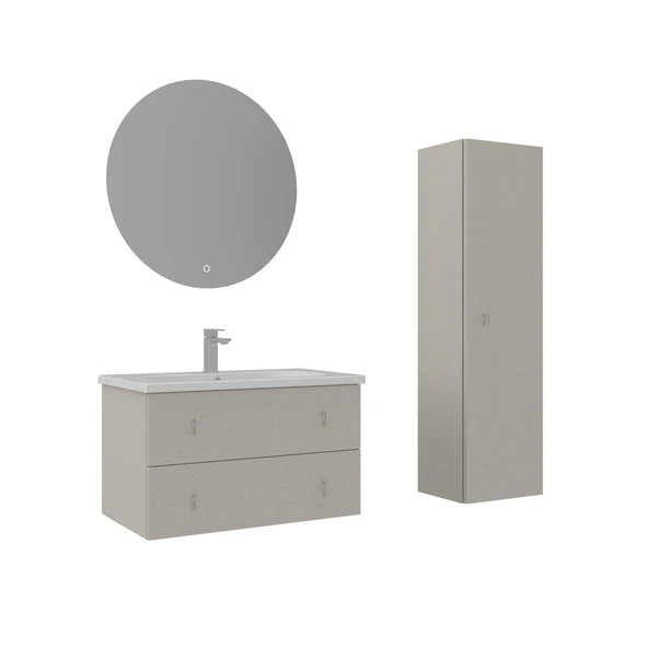 Orka Milazzo 80 cm Callisto Banyo Dolabı Takımı ve Boy Dolabı ürün görseli 1