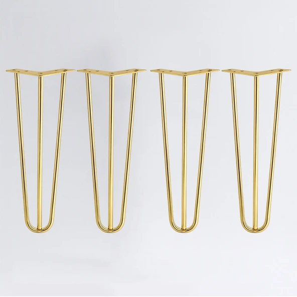 Martı Gold Altın 4'lü Set Metal Sehpa Masa Ayağı 41 cm Tekli Mobilya Destek Yükseltici Ayak Modeli ürün görseli 1
