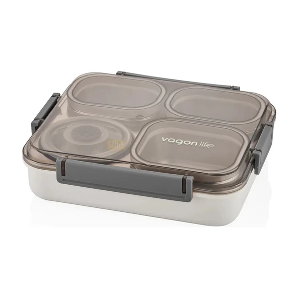 AGONLİFE1200ML 4 BÖLMELİ  PASLANMAZ ÇELİK  LUNCH Box ürün görseli 1