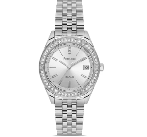 Ferrucci FC01128M.01 Gümüş Renk 34 mm Kadın Kol Saati-F680 ürün görseli 1