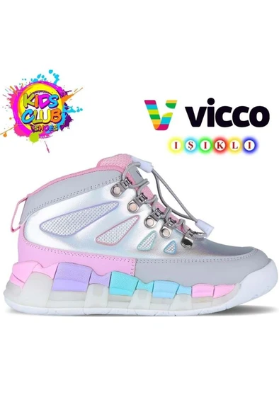 Vicco Unisex Ellen Patik Işıklı Phylon Bot - Gri ürün görseli 1