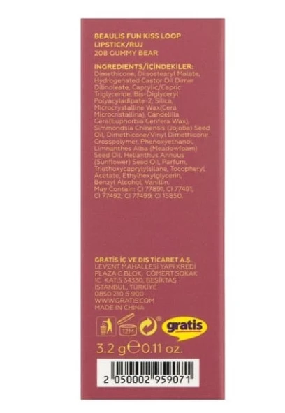 Beaulis Fun Kiss Loop Ruj 208 Gummy Bear - Resim 4