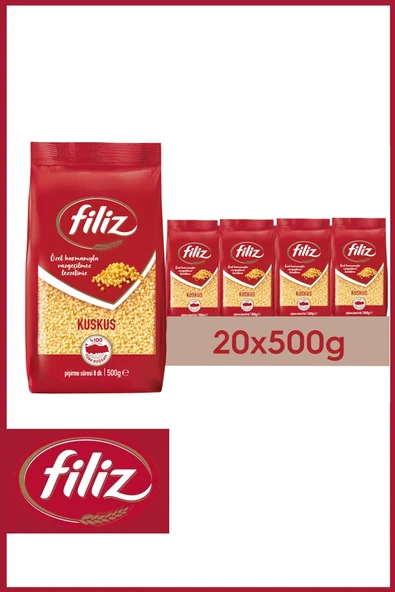 Filiz Kuskus Makarna 500 gr X 20 Adet ürün görseli 1