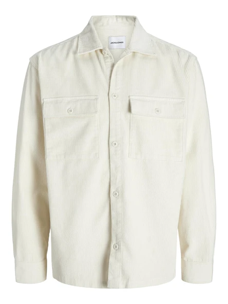 JJEPERFECT CORDUROY OVERSHIRT LS SN Antique White Antique White M ürün görseli 1