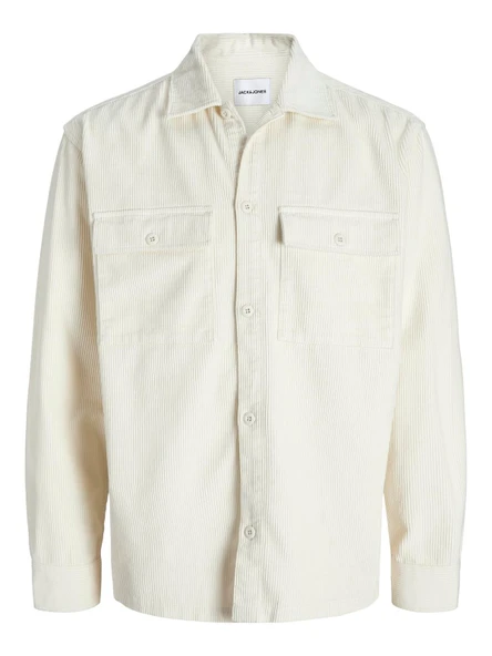 JJEPERFECT CORDUROY OVERSHIRT LS SN Antique White Antique White XL ürün görseli 1