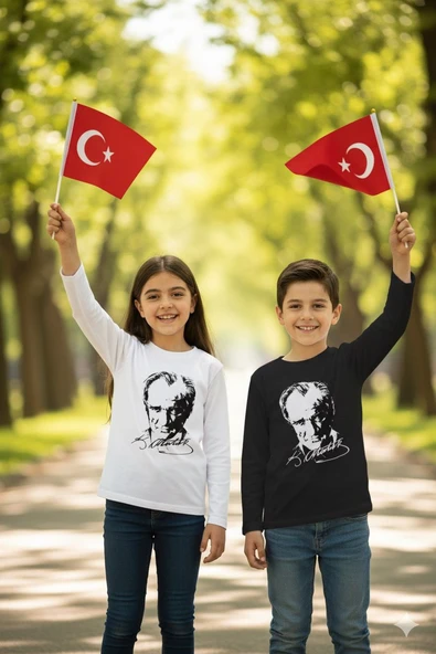 Atatürk Baskılı Uzun Kollu Tişört ürün görseli 1