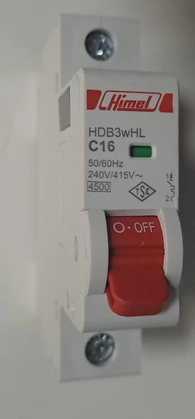 HİMEL 16 AMPER 1XC16 4,5KA OTOMAT SİGORTA ürün görseli 1