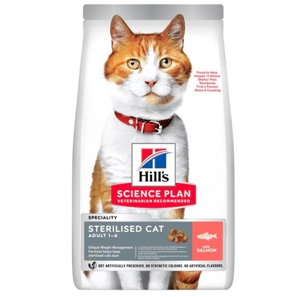 Hills Sterilised Somon Balikli Kısırlaştırılmış Kedi Mamasi 3 Kg ürün görseli 1