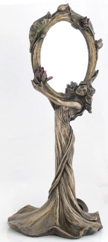 Wise Biblolar - Wise Ayna & Sehpa Art Kızlı Ayna Dekoratif Obje 30x13x12 CM ürün görseli 1