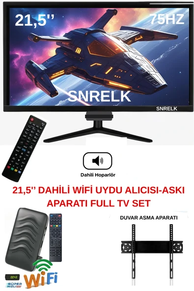 SNRELK  sencrom 21,5'' 54 EKRAN PRO DAHİLİ HOPARLÖR (DAHİLİ WİFİ) UYDU ALICISI FULL TV SET MONİTÖR ürün görseli 1