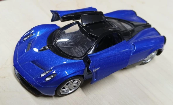 Oyuncak Metal Model Araba 1/36 Çek Bırak Mavi Pagani Huayra ürün görseli 1