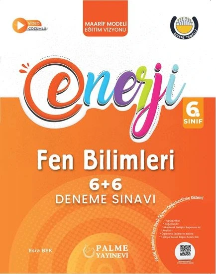 Palme 6.Sınıf Enerji 6+6 Fen Bilimleri Deneme Sınavı Yeni ürün görseli 1