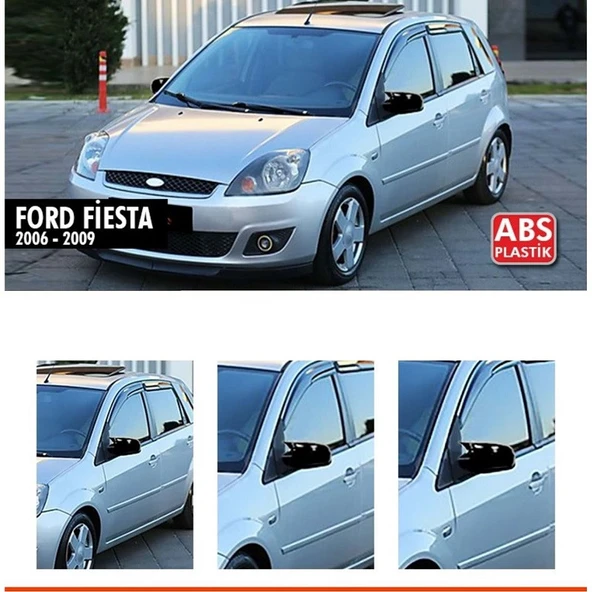 Ford Fiesta Mk5 / 2006-2008 Uyumlu Batman Yarasa Ayna Kapağı ürün görseli 1