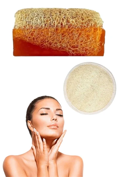 2'li Doğal Set Kabak Lifli Ballı Sabun Peeling Bakım Sıkılaştırma Akne Temizleme Lifli Yüz Pedi ürün görseli 1