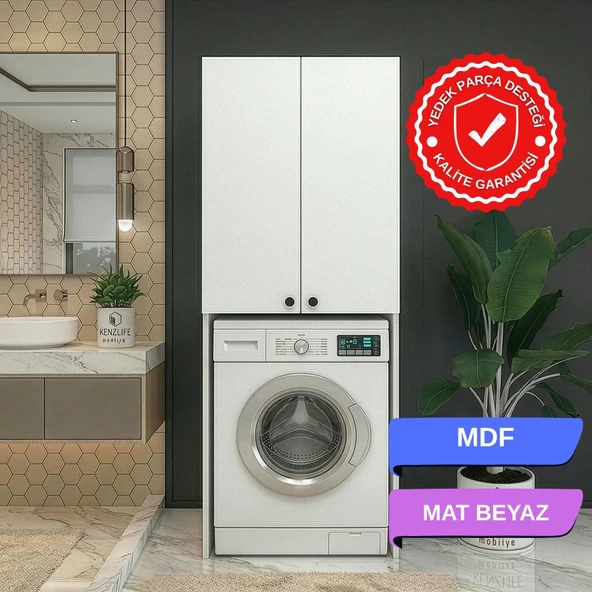 Kenzlife çamaşır-kurutma-bulaşık makinesi dolabı mahidevranmdf byz 180*70*60 suntalam banyo % 100 full MDF ürün görseli 1