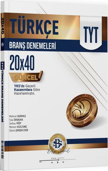 Bilgi Sarmal Yayınları TYT Türkçe 20 x 40 Branş Denemeleri ürün görseli 1