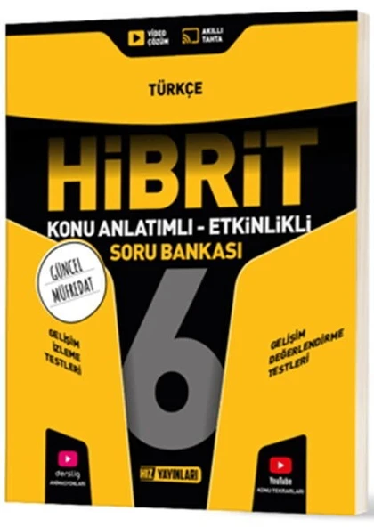 6. Sınıf Türkçe HİBRİT Konu Anlatımlı Etkinlikli Soru Bankası Hız Yayınları ürün görseli 1