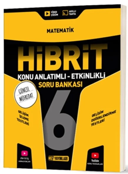 6. Sınıf Matematik HİBRİT Konu Anlatımlı Etkinlikli Soru Bankası Hız Yayınları ürün görseli 1