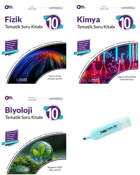 10.Sınıf Joker Fizik Kimya Ve Biyoloji Tematik Soru Kitabı (Yeni Müfredat) ürün görseli 1