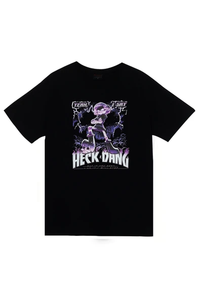 fame-stoned Murder Drones Baskılı Unisex %100 Pamuk Siyah T-shirt ürün görseli 1