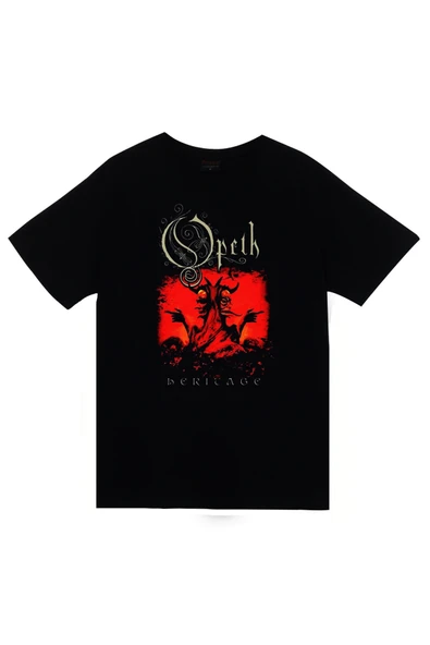 fame-stoned Opeth - Müzik Grubu Baskılı Unisex %100 Pamuk Siyah T-shirt ürün görseli 1