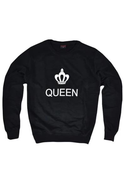 fame-stoned Siyah Baskılı Büyük Beden Sweatshirt ürün görseli 1