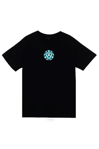 fame-stoned Reaktör - Güç Kaynağı Baskılı Unisex %100 Pamuk Siyah T-shirt ürün görseli 1