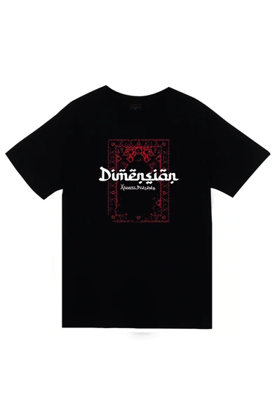 fame-stoned Dimension - Halı - Motif Baskılı Unisex %100 Pamuk Siyah T-shirt ürün görseli 1
