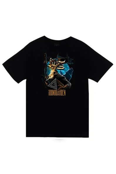 fame-stoned Soundgarden - Müzik Grubu Baskılı Unisex %100 Pamuk Siyah T-shirt ürün görseli 1
