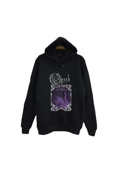 fame-stoned Opeth - Müzik Grubu Baskılı Unisex %100 Pamuk Siyah Kapüşonlu Sweatshirt ürün görseli 1